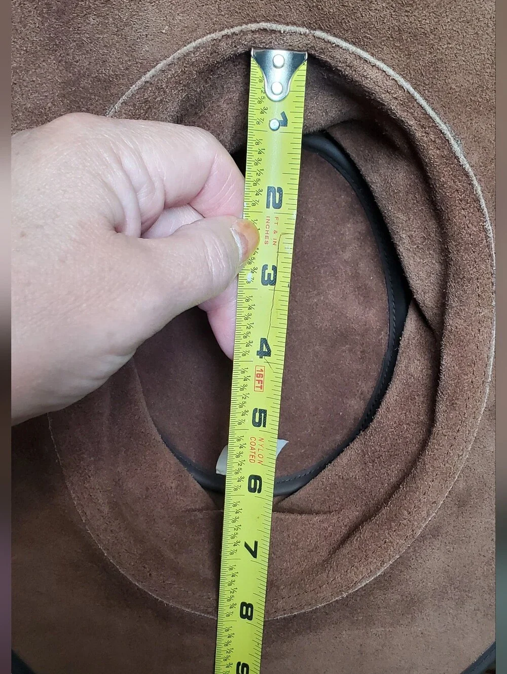 Cov-ver Brown Leather Hat. Small.